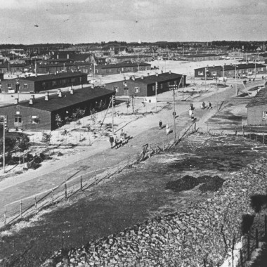 Teren największego duńskiego obozu dla uchodźców dla niemieckich wypędzonych wojennych (© Blåvandshuk Local History Archive)