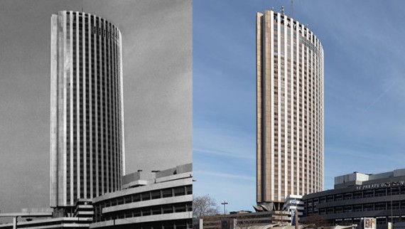 Wygląd zewnętrzny betonowego kompleksu hotelowego praktycznie nie zmienił się do dziś (© Daniel Osso)